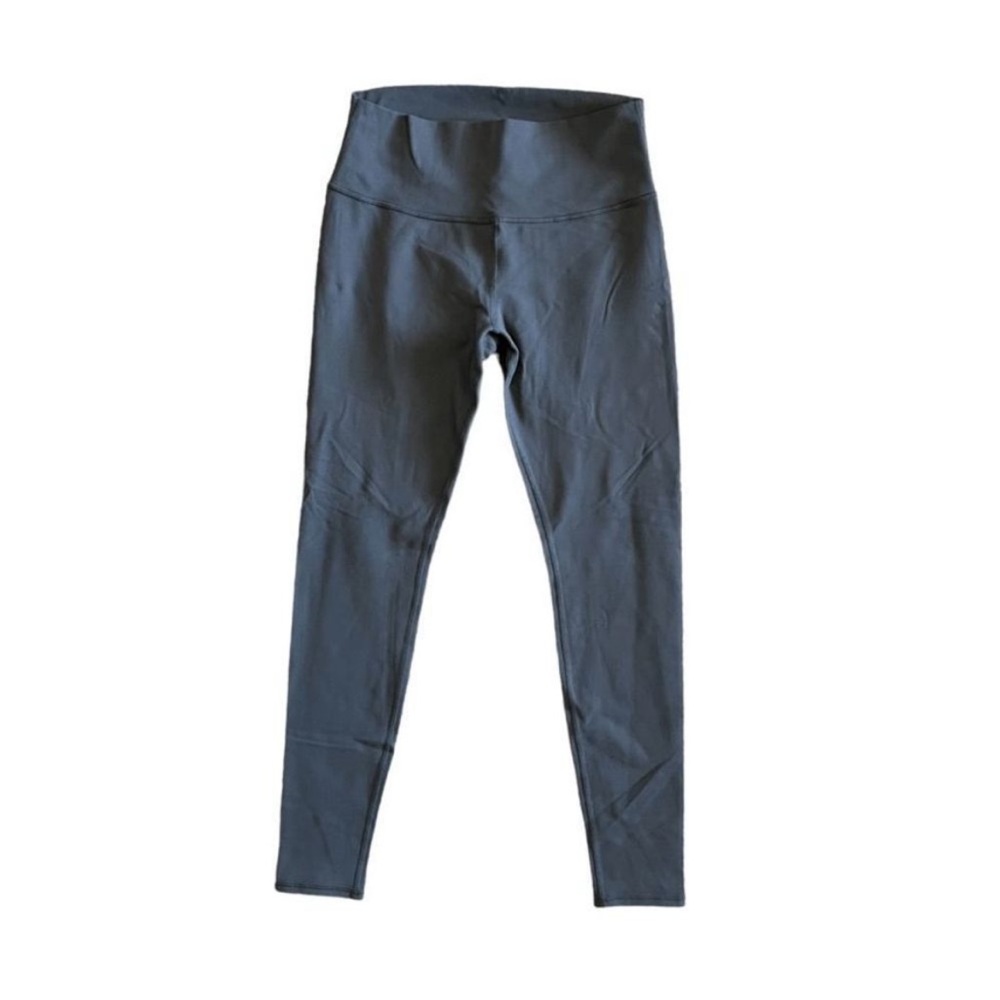 Alo High Rise Air Brush Leggings Women's SZ L Grey Ankle